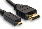 Kabelis HDMI-micro HDMI 19pol kištukai  (HDMI 1.4) juodas